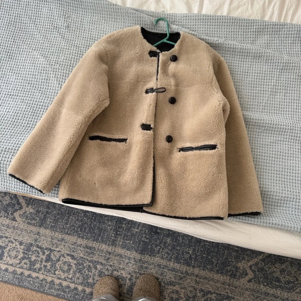 Mango Tan Shearling Jacket - Picture 11 of 12